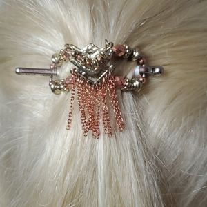 Retired LillaRose Rose/Gold Dangle Flexi Clip